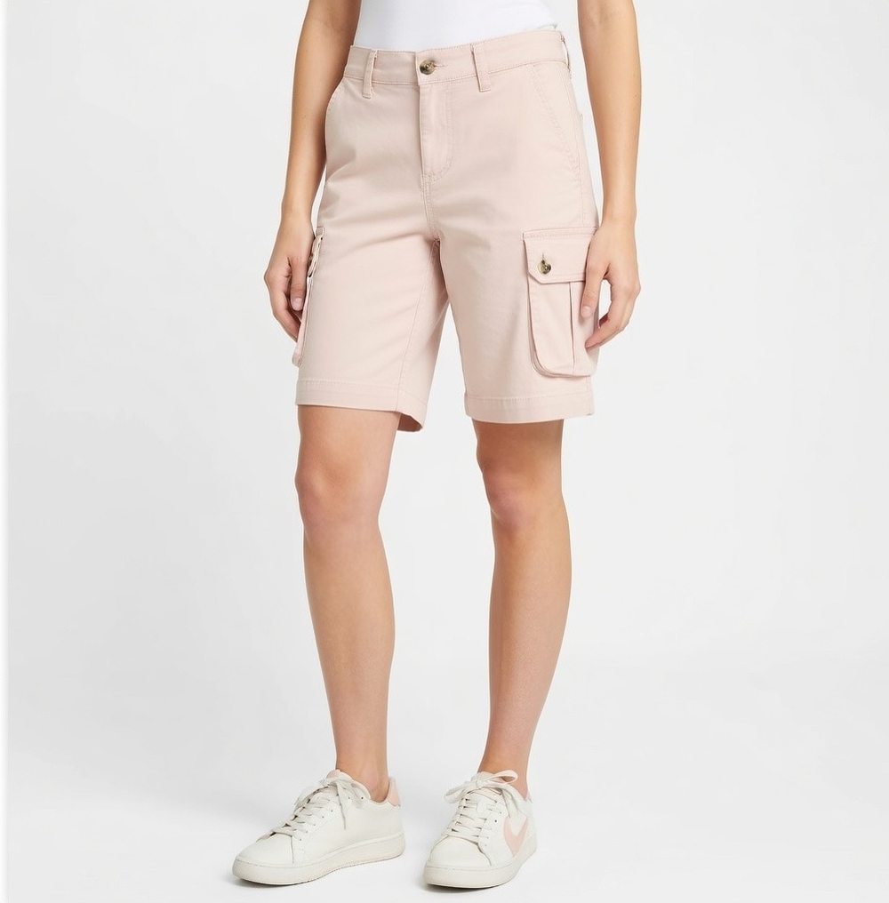 Lauren Ralph Lauren Women's Peach Bermuda Cargo Shorts 8 Cotton 6 Pockets NWT
